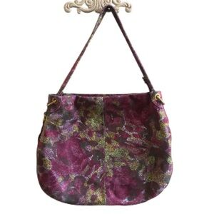 HOBO International floral embossed shoulder bag